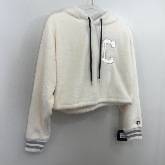 Champion Super Fleece Cream Cropped Sweater XS NWT - Picture 4 of 11